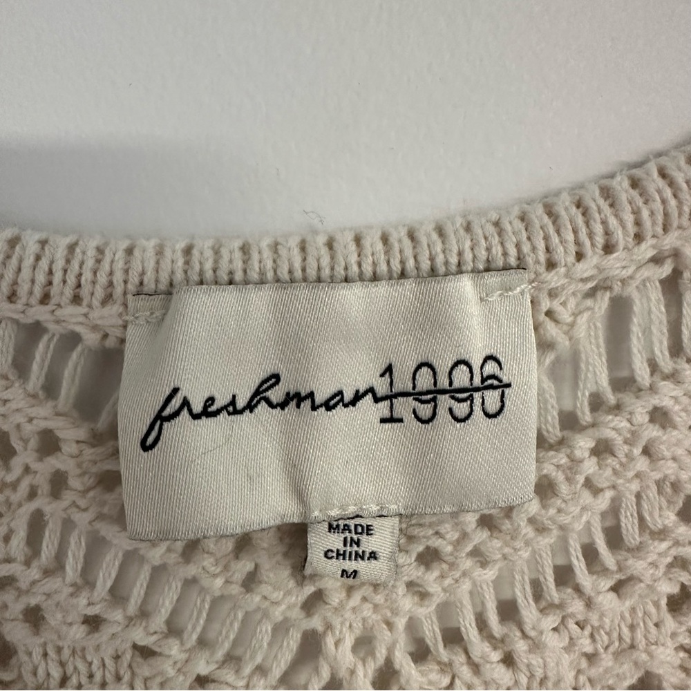 Freshman 1996 Cream‎ Knit Cardigan - Picture 3 of 7